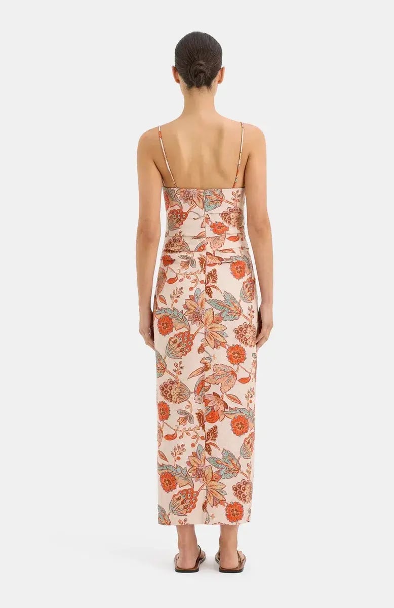 Sir the Label Noemi Balconette Midi Dress Desert Wildflower Size 8 photo 3