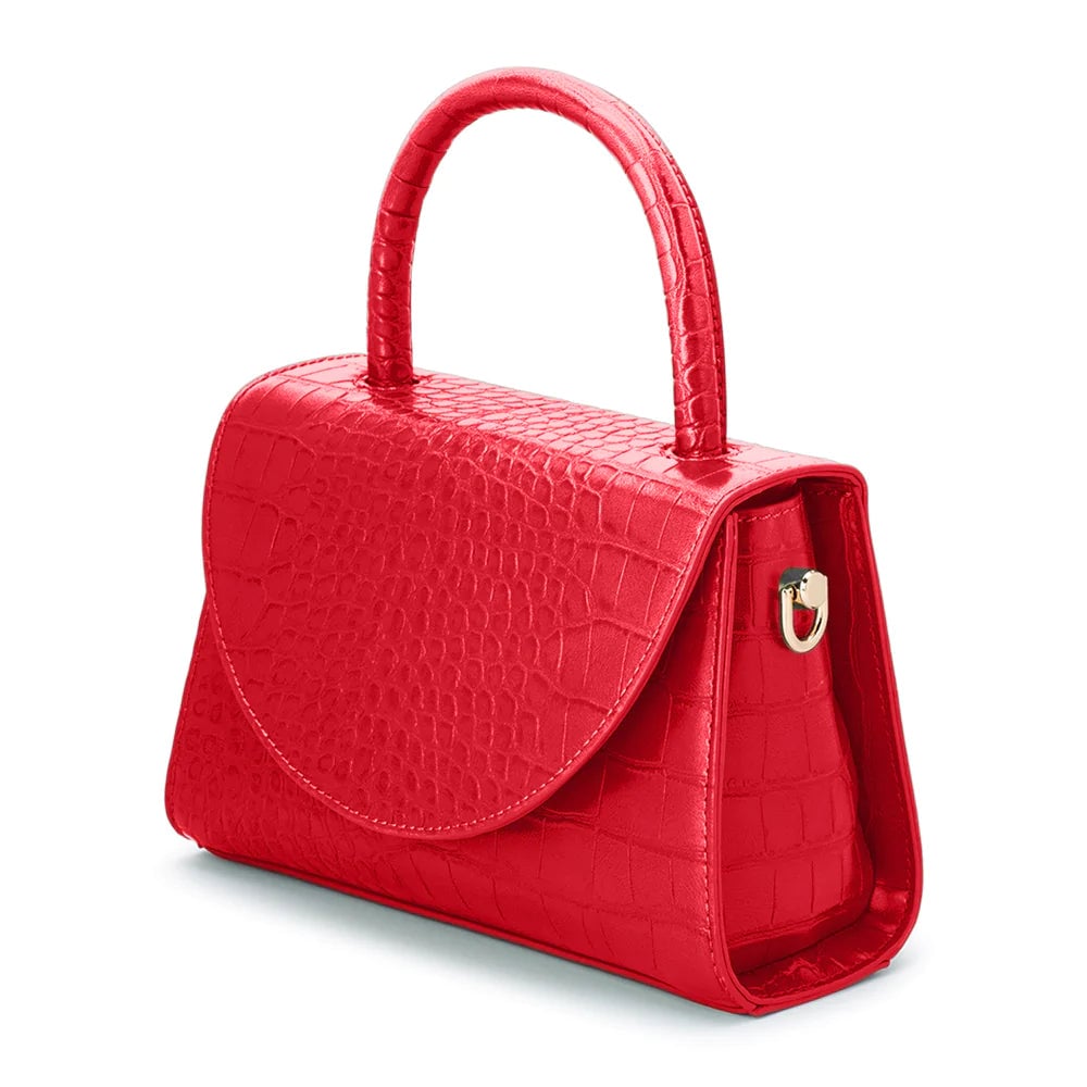 OLGA BERG NADIA TOP HANDLE BAG - RED photo 2