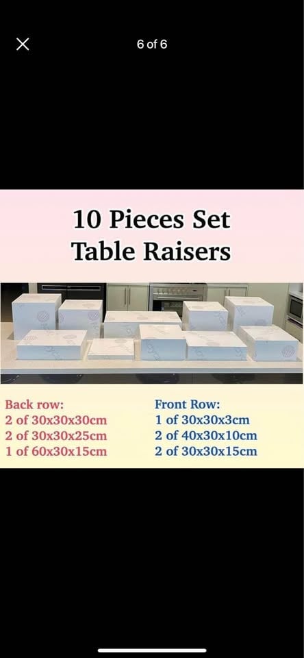 Tables Risers/Chrystal drink dispenser/desert riser/flower Hire photo 10