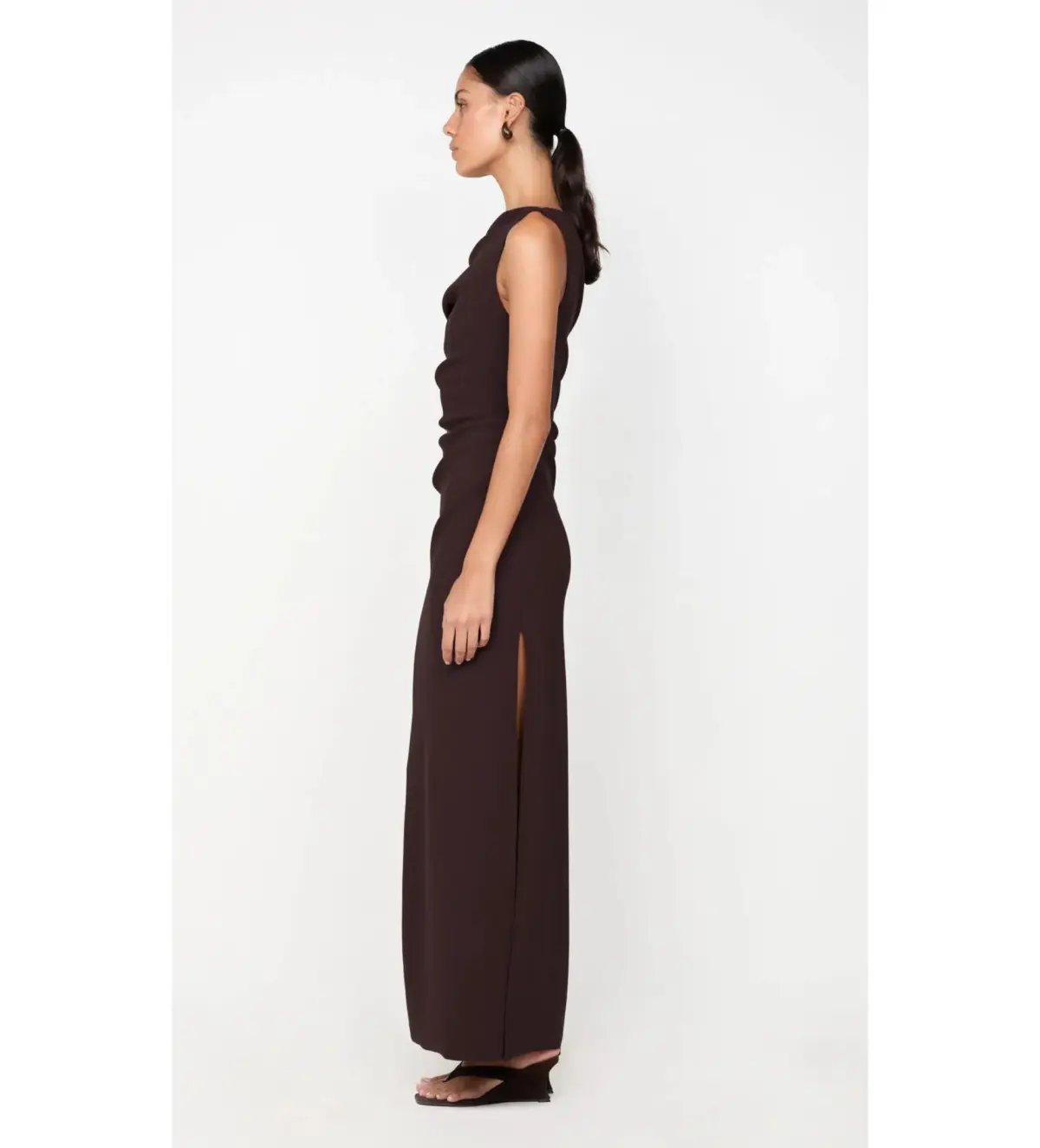 Bec & Bridge Leora Asym Maxi Dress Dark Chocolate Size AU 10 photo 4