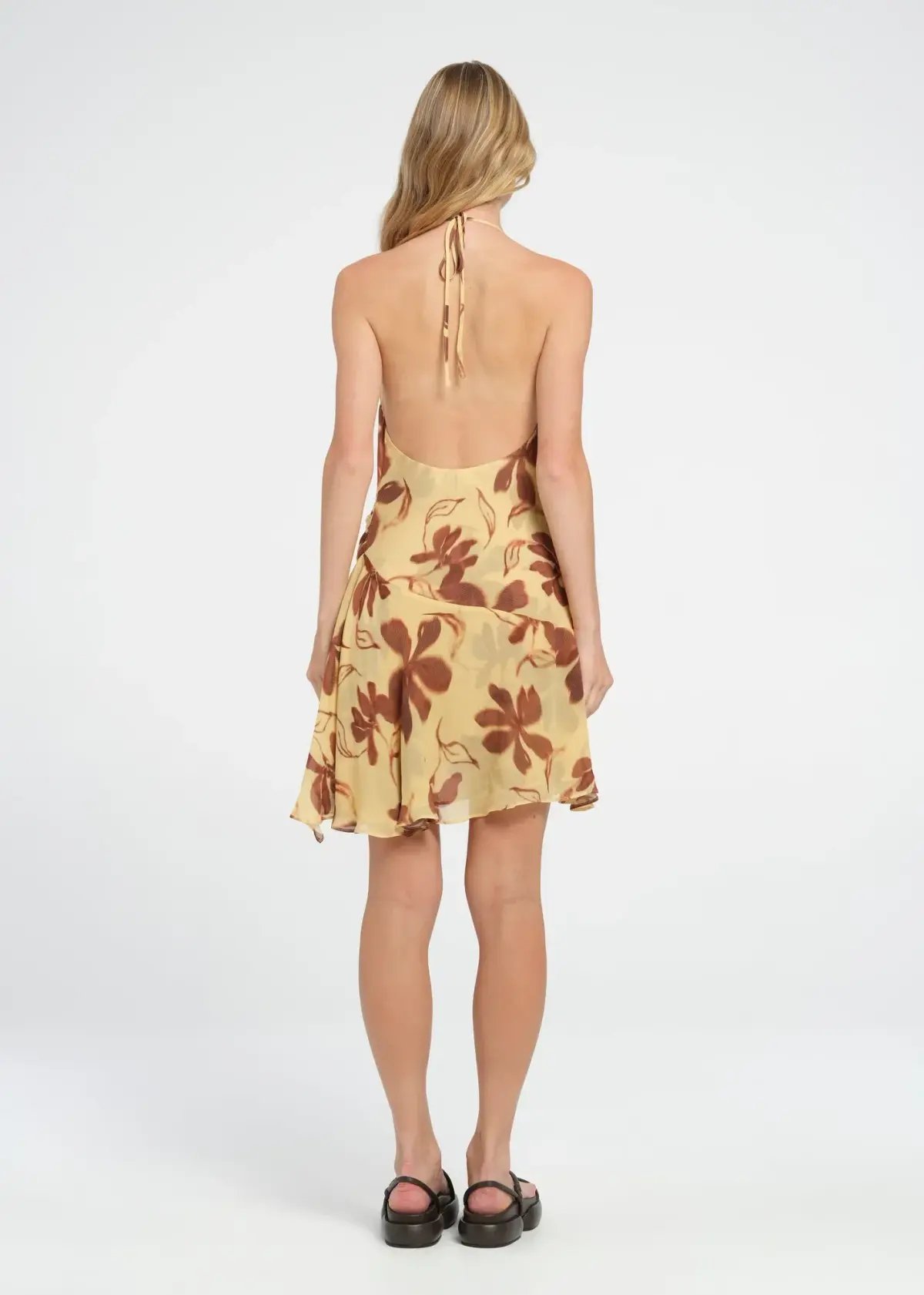 Benni Harlow Halter Dress Printed Size 8 photo 2