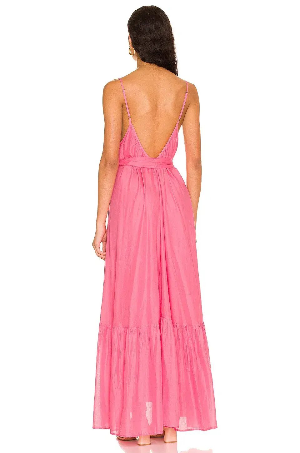 Spell & The Gypsy Azalea Strappy Maxi Cotton Dress Pink Size M / AU 10 photo 3