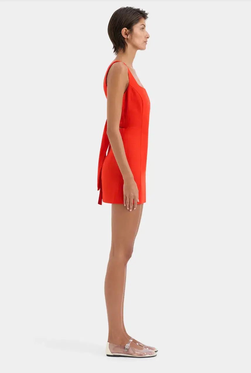 Sir the Label Iris Tie Mini Dress Red Size 6 photo 4