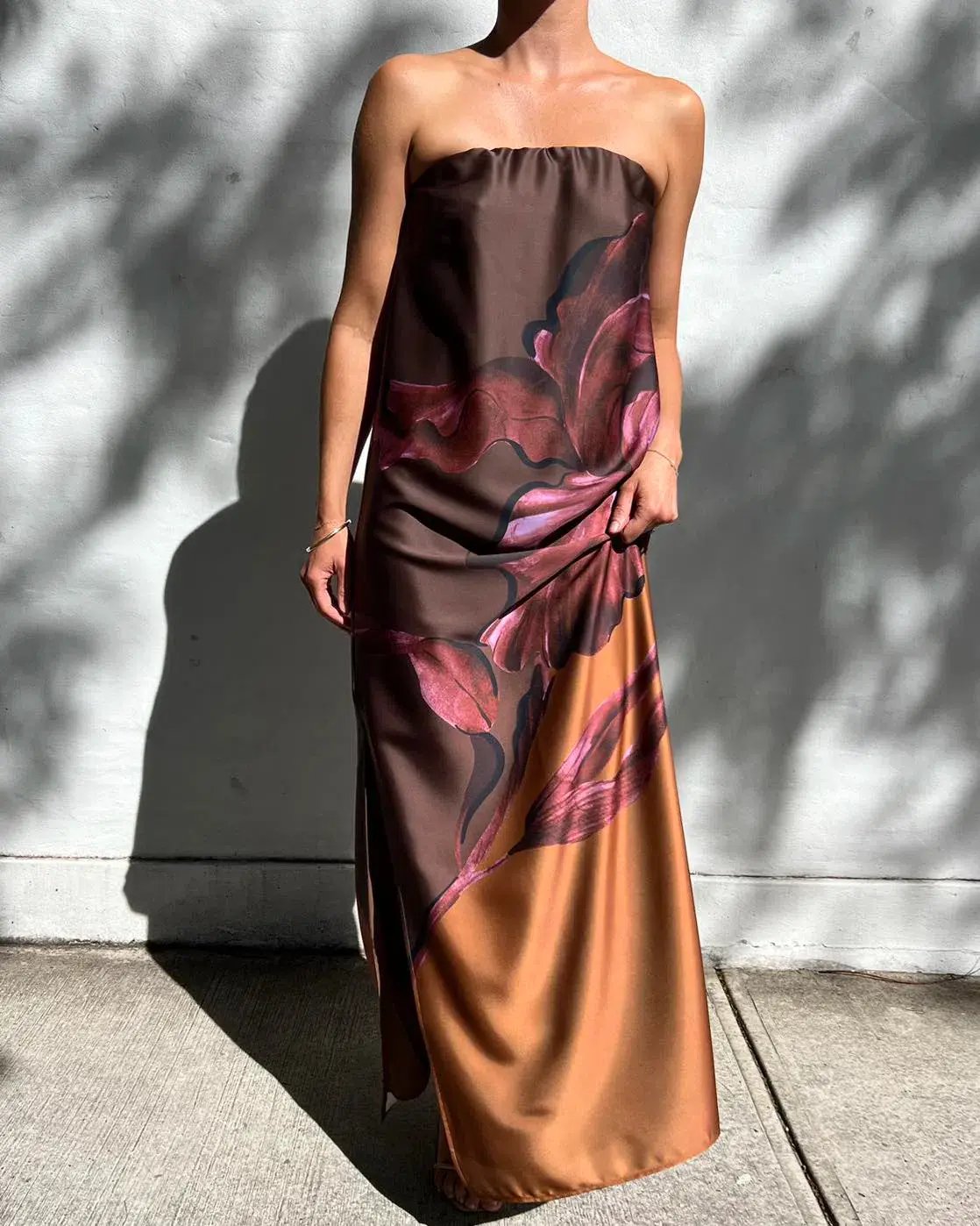 Pasduchas Moon Flower Column Midi in Fudge Size 12 photo 4