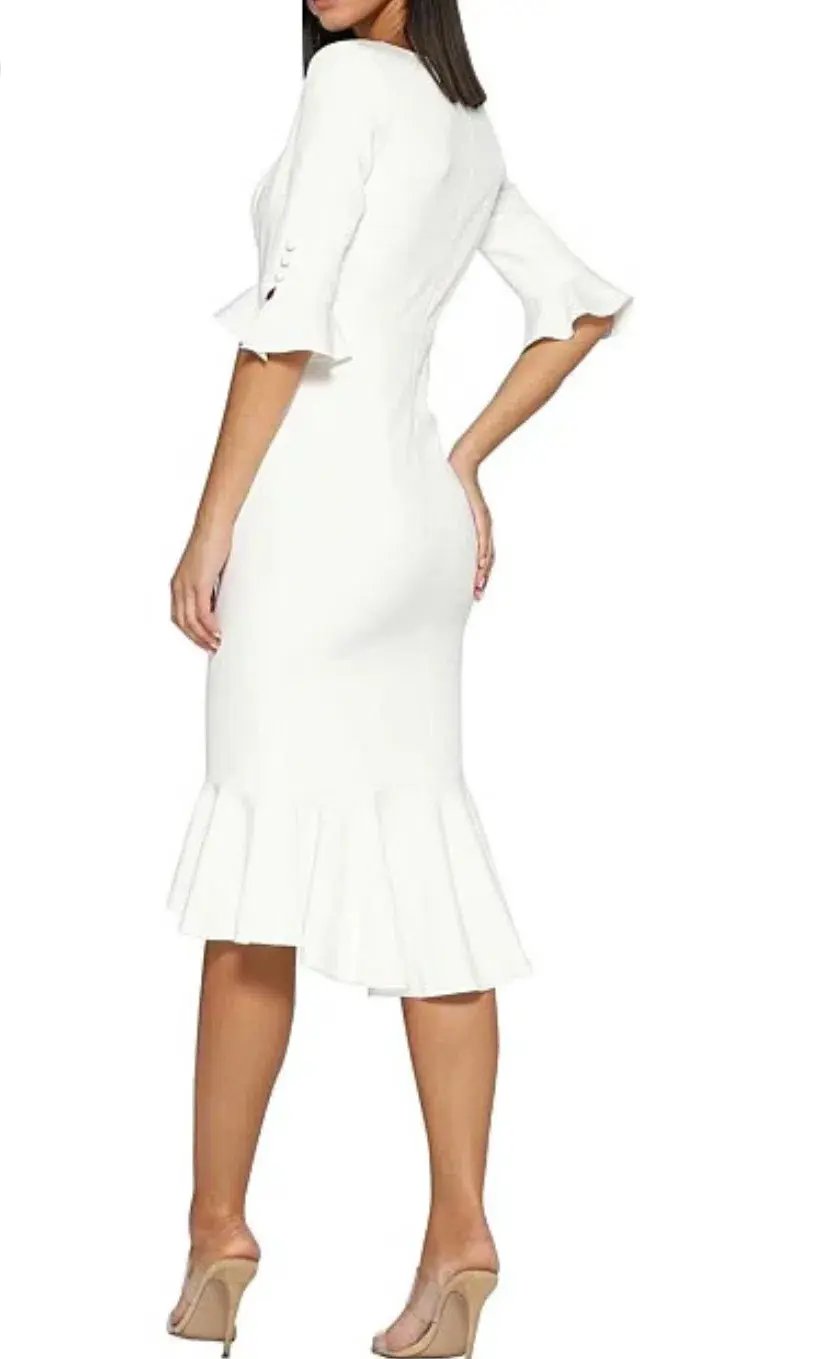 Elle Zeitoune Richard Dress White Size 10 photo 2