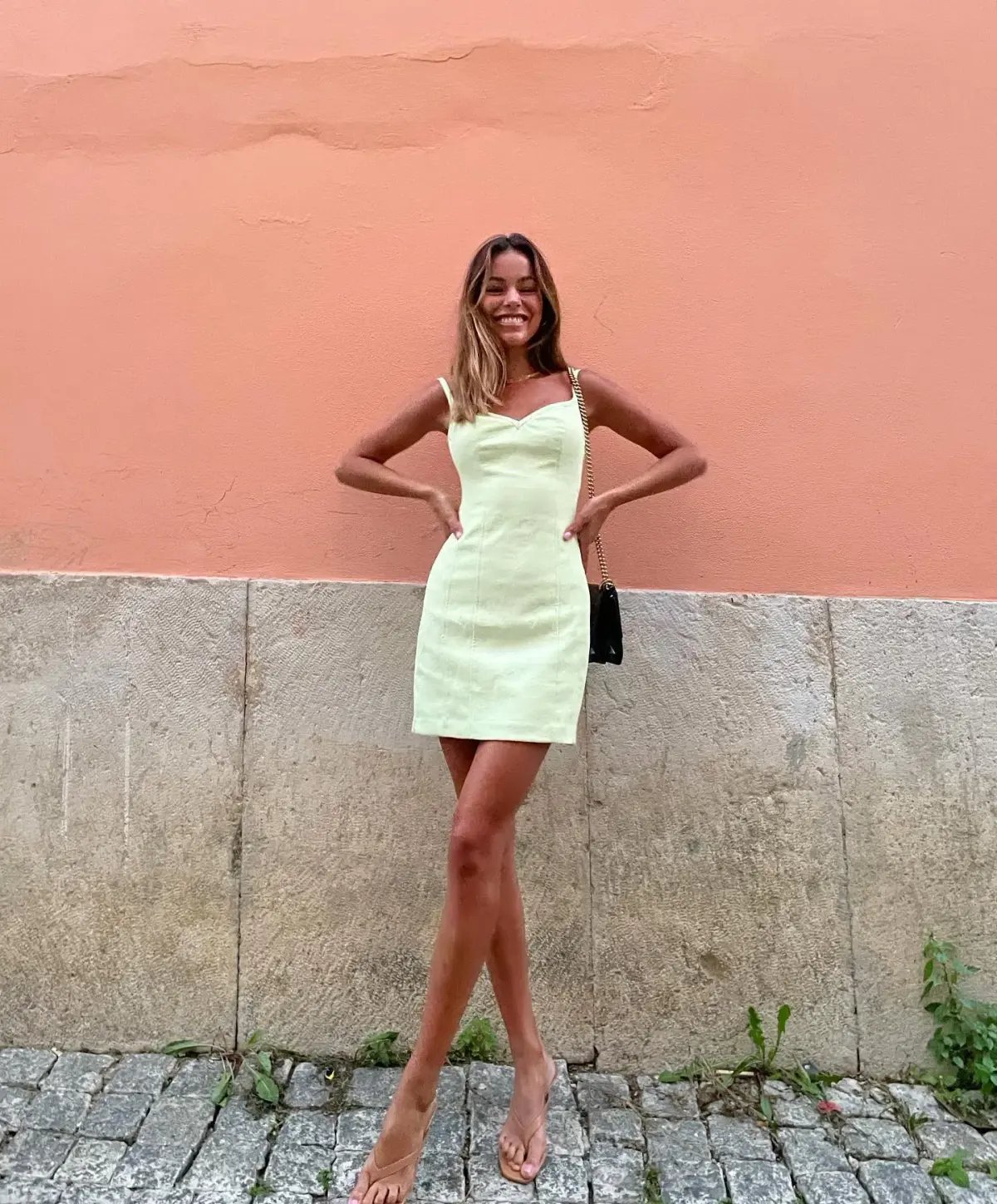 Kookai Oyster Panel Dress Green Size 8 photo 3