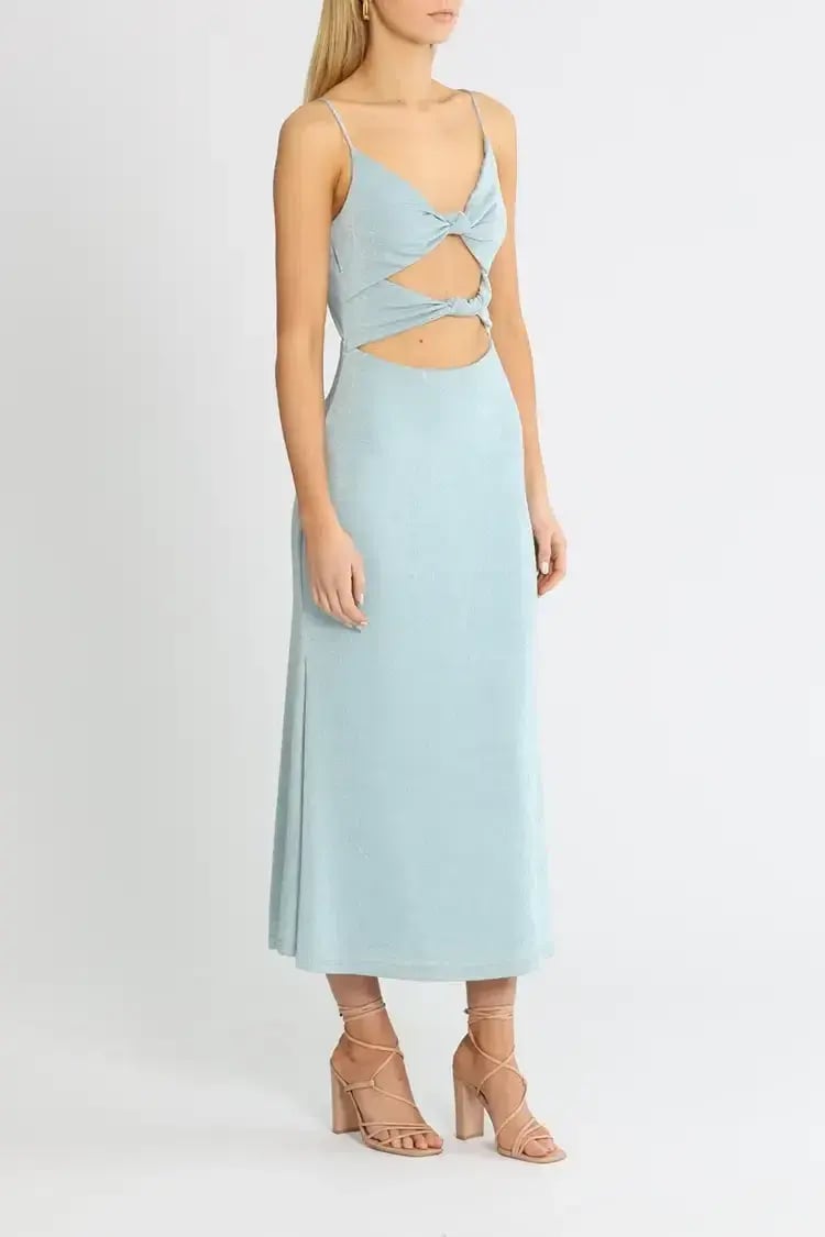 MISHA Oscar Midi Dress in Blue Size 6/XS photo 2