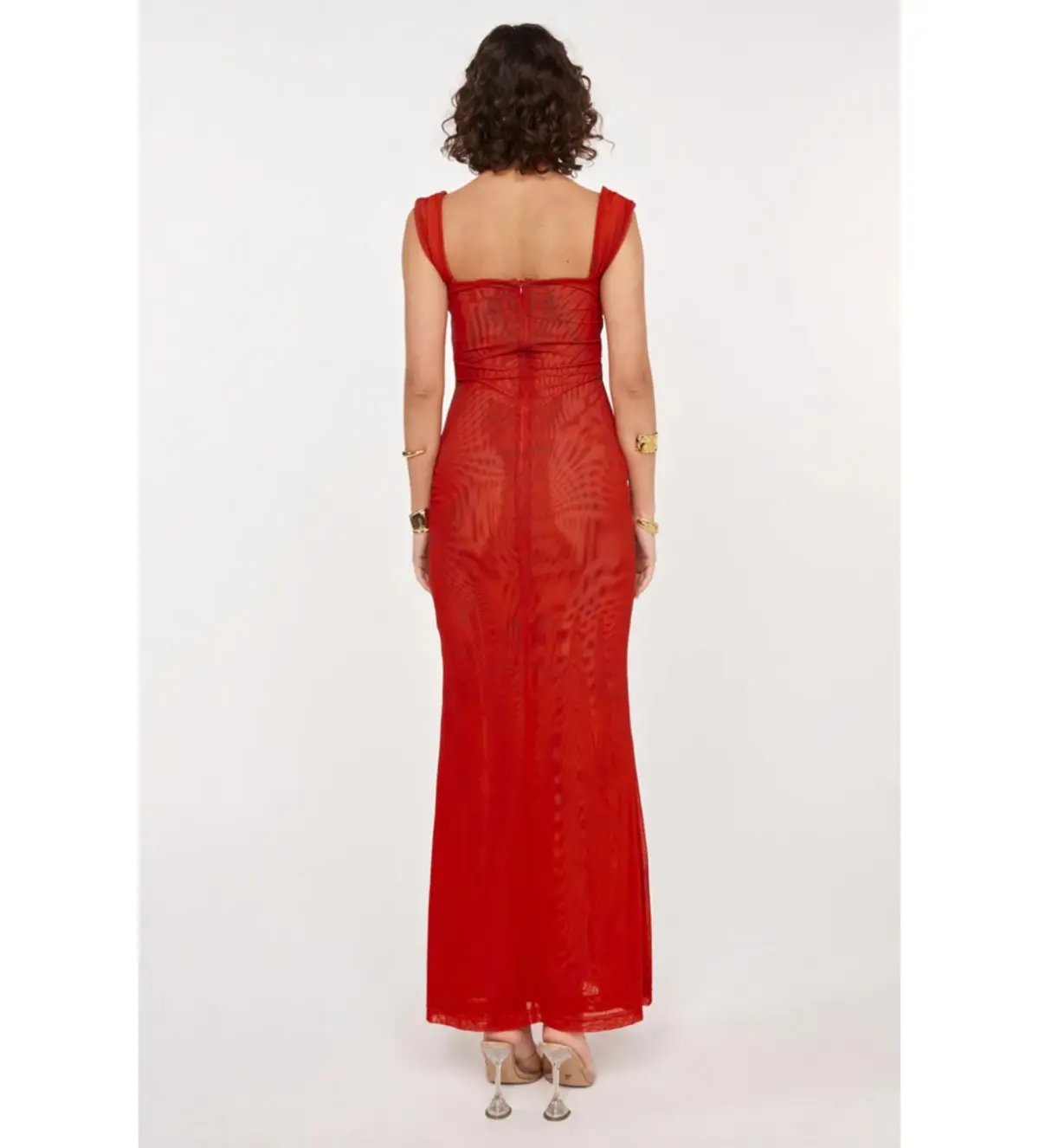 She is OLLÁ Imogen Dress Cherry Red Size 12 photo 3