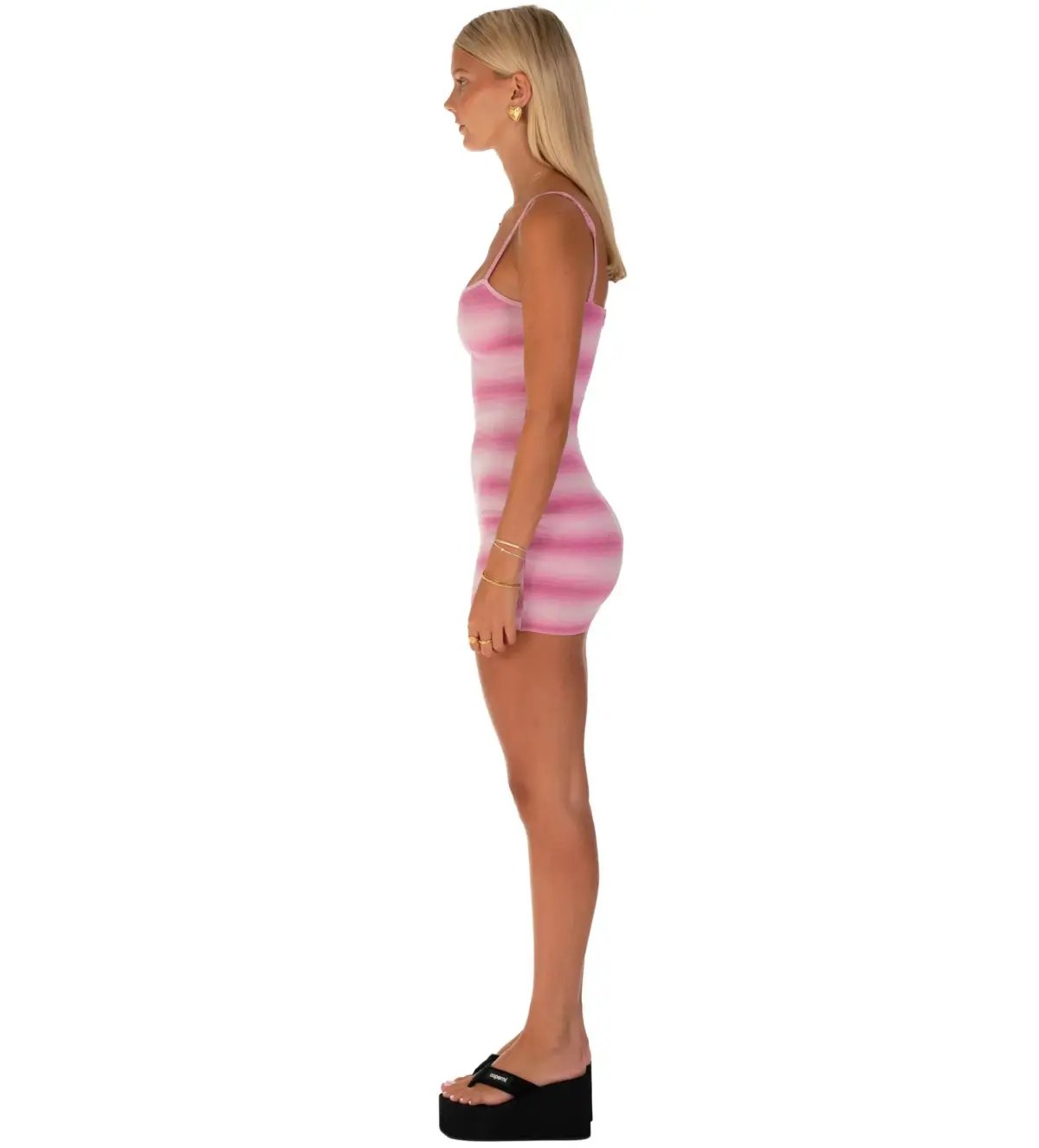 I am Delilah Elsa Mini Tulip dress in Pink and White stripe Size XS/AU 6 photo 2
