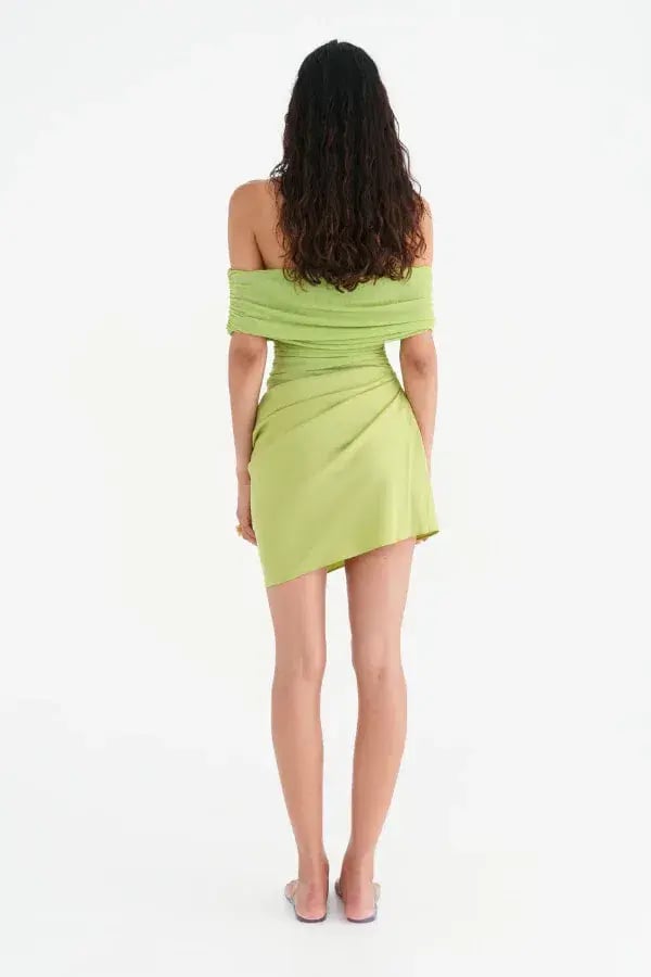 Benni Nico Off Shoulder Mini Dress Apple Size S / AU 8 photo 3