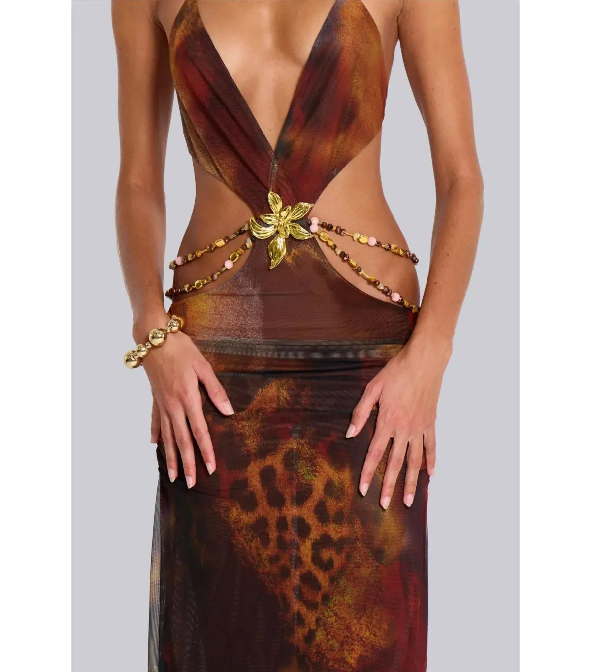Jaded London Vida Backless Maxi Dress Whiskey Size M / AU 10 photo 3