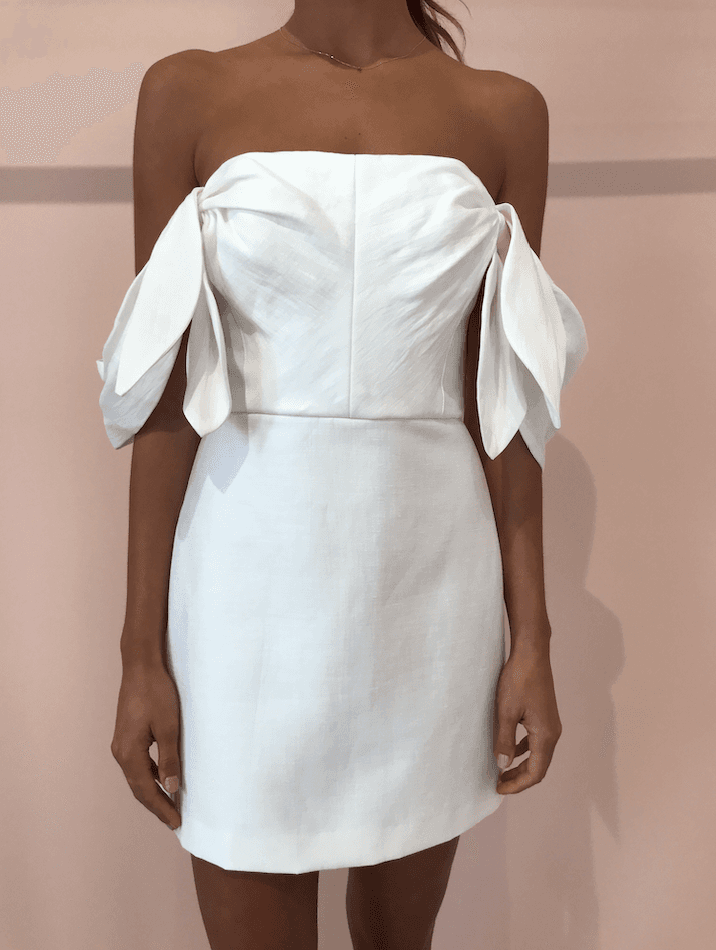Acler Selkin Dress Ivory White Size 6 photo 5