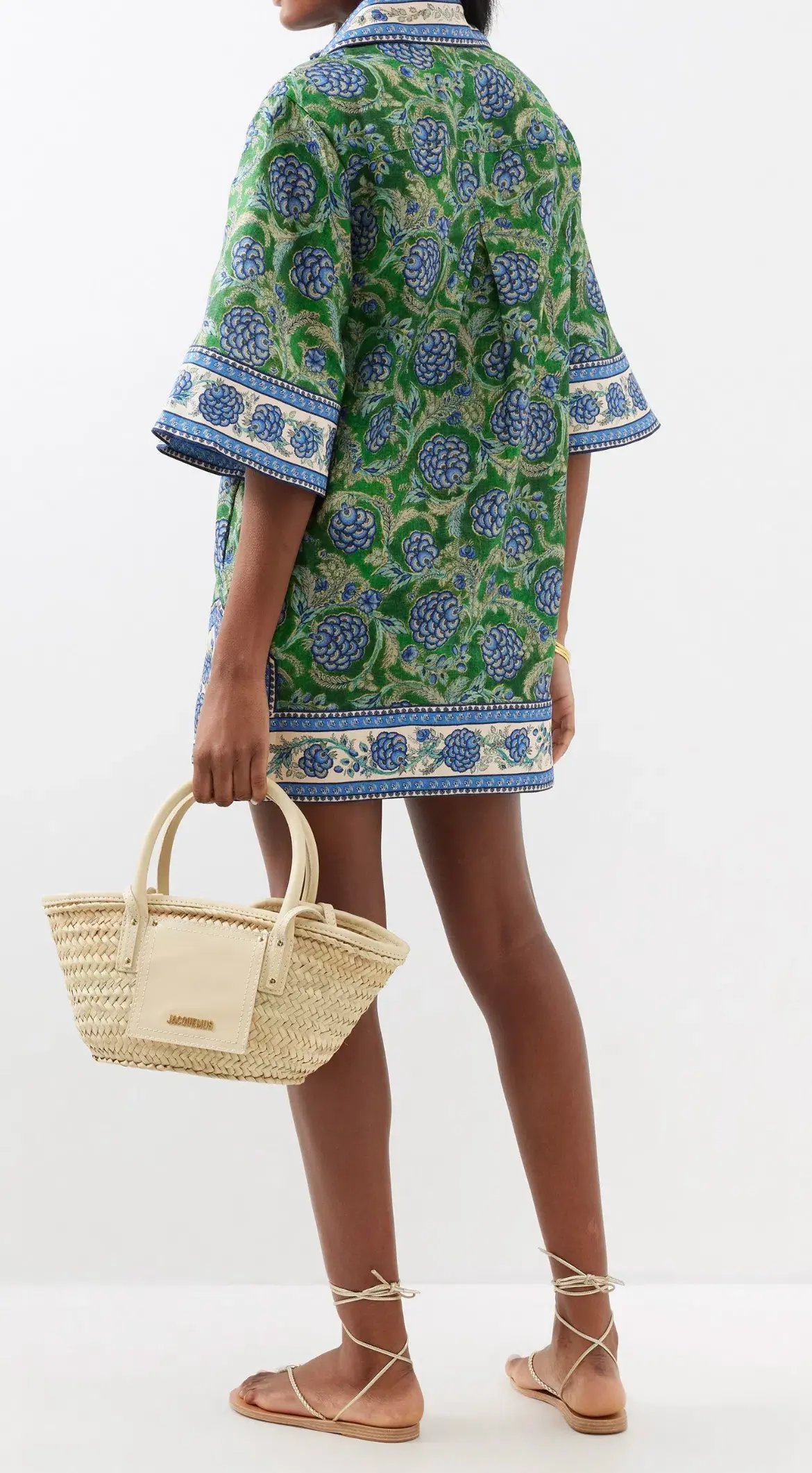 Zimmermann The Junie Tunic Mini Dress in Green/Blue Floral Size 0P / AU 6 photo 2