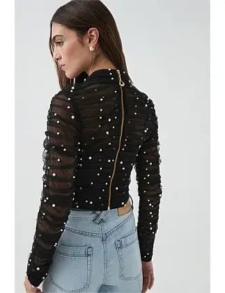 Aje Juniper Crop Top Black Size 8 photo 5