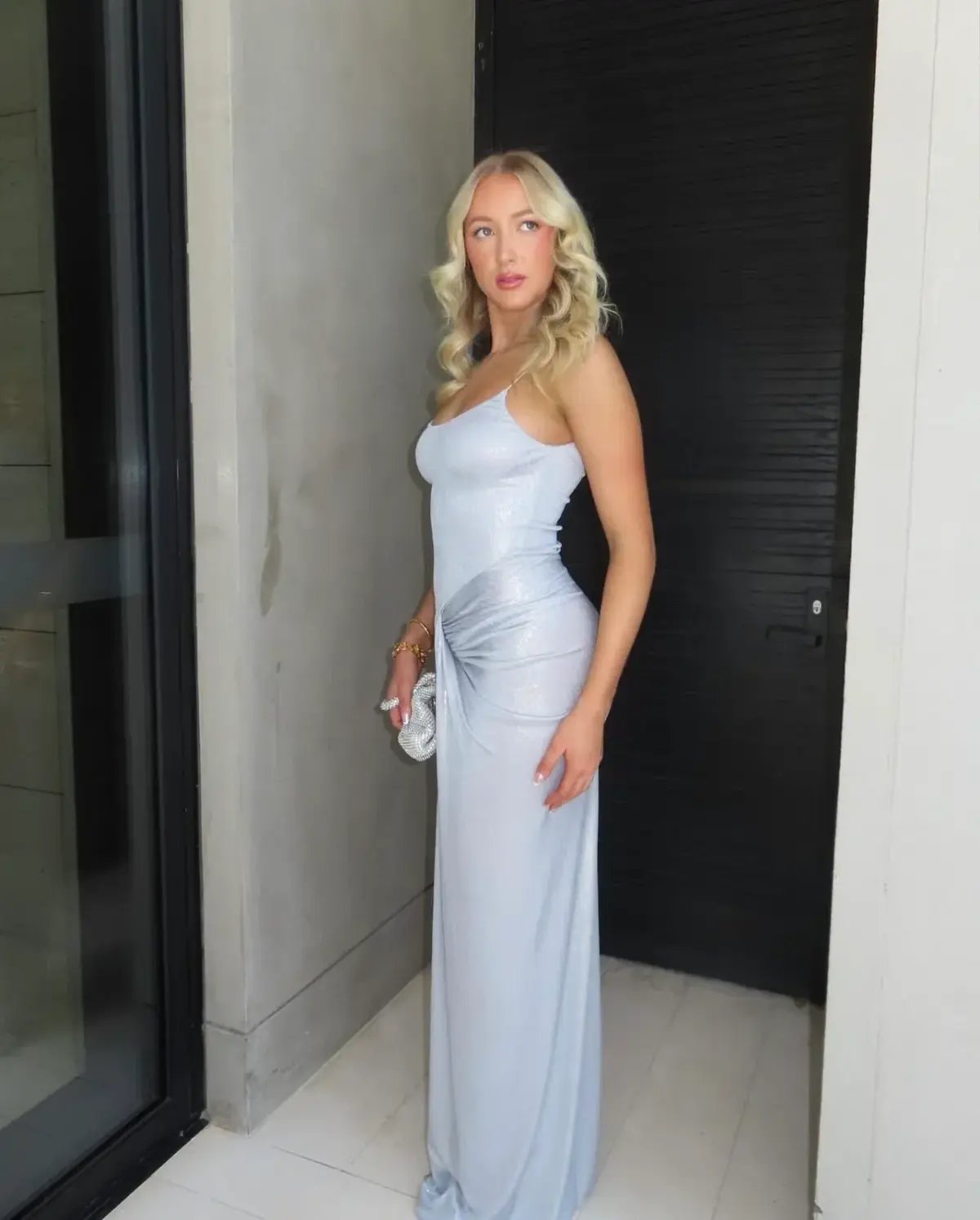 Natalie Rolt Allora Gown Silver Size 1 / AU 8 photo 3