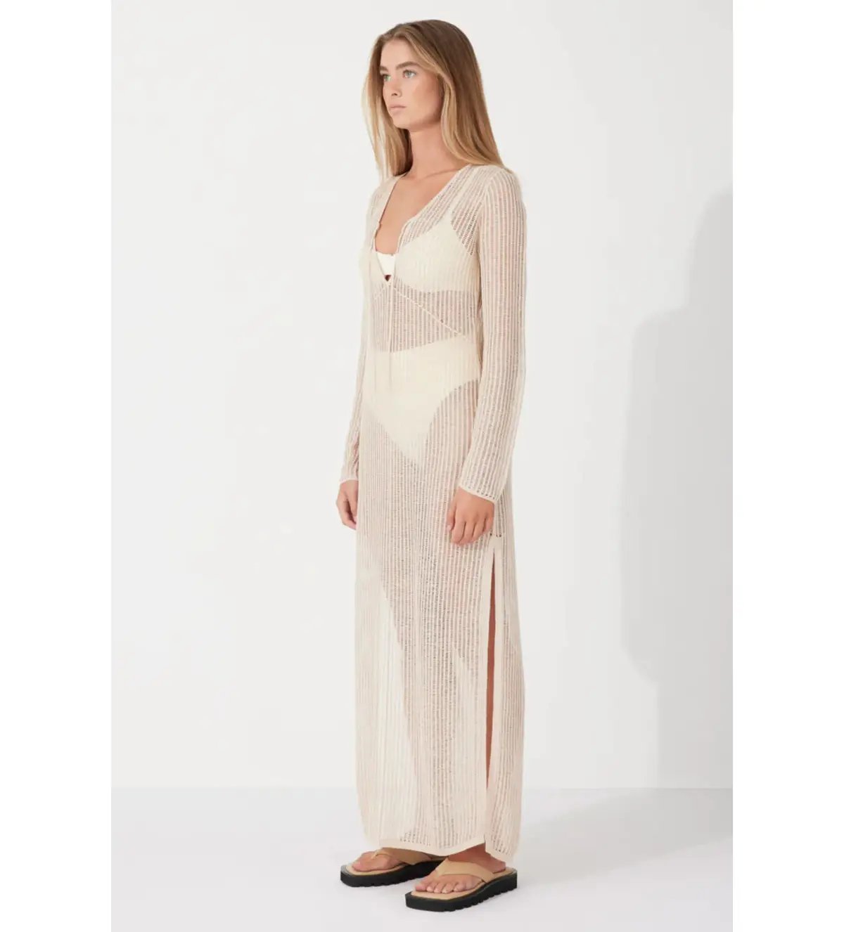 Zulu & Zephyr Husk Lattice Knit Dress Size 14 photo 2