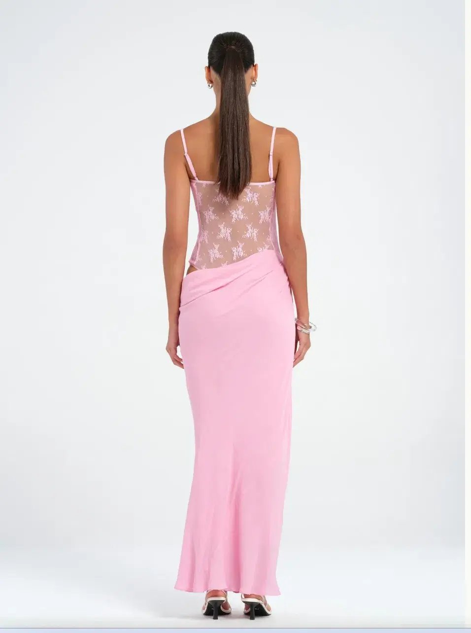 Benni Akio Maxi Dress Pink Size 6 photo 3