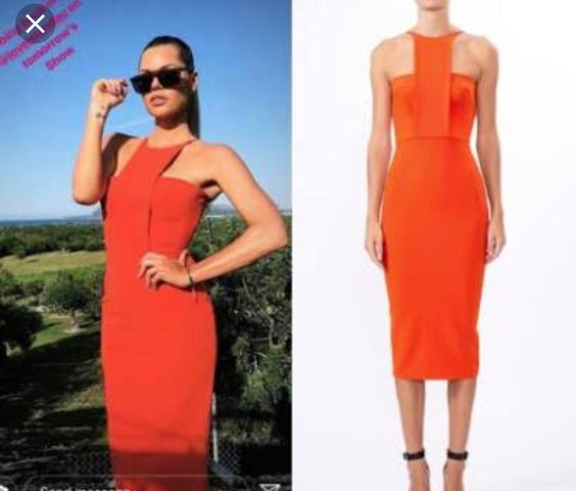 Alex Perry Piper Dress Orange Size 10 photo 3