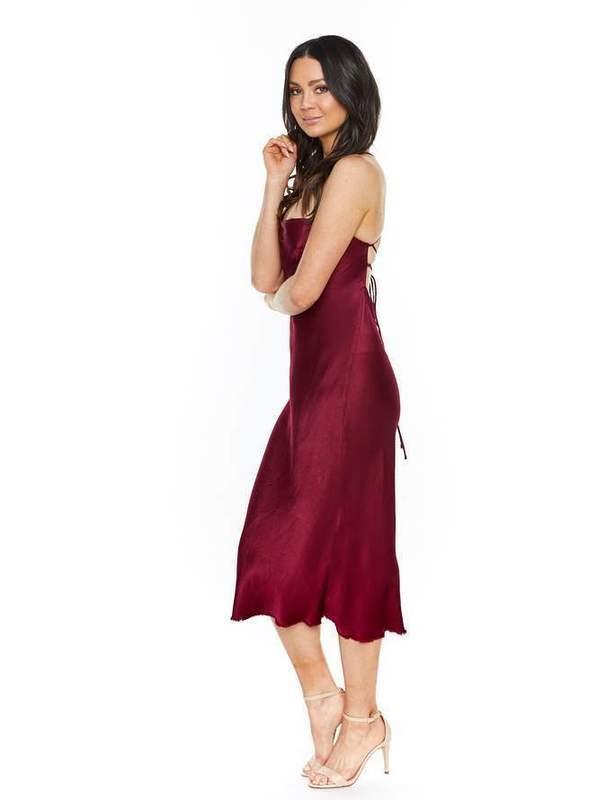 Bec & Bridge Kaia Cowl Midi Dress Plum Size 10 photo 5