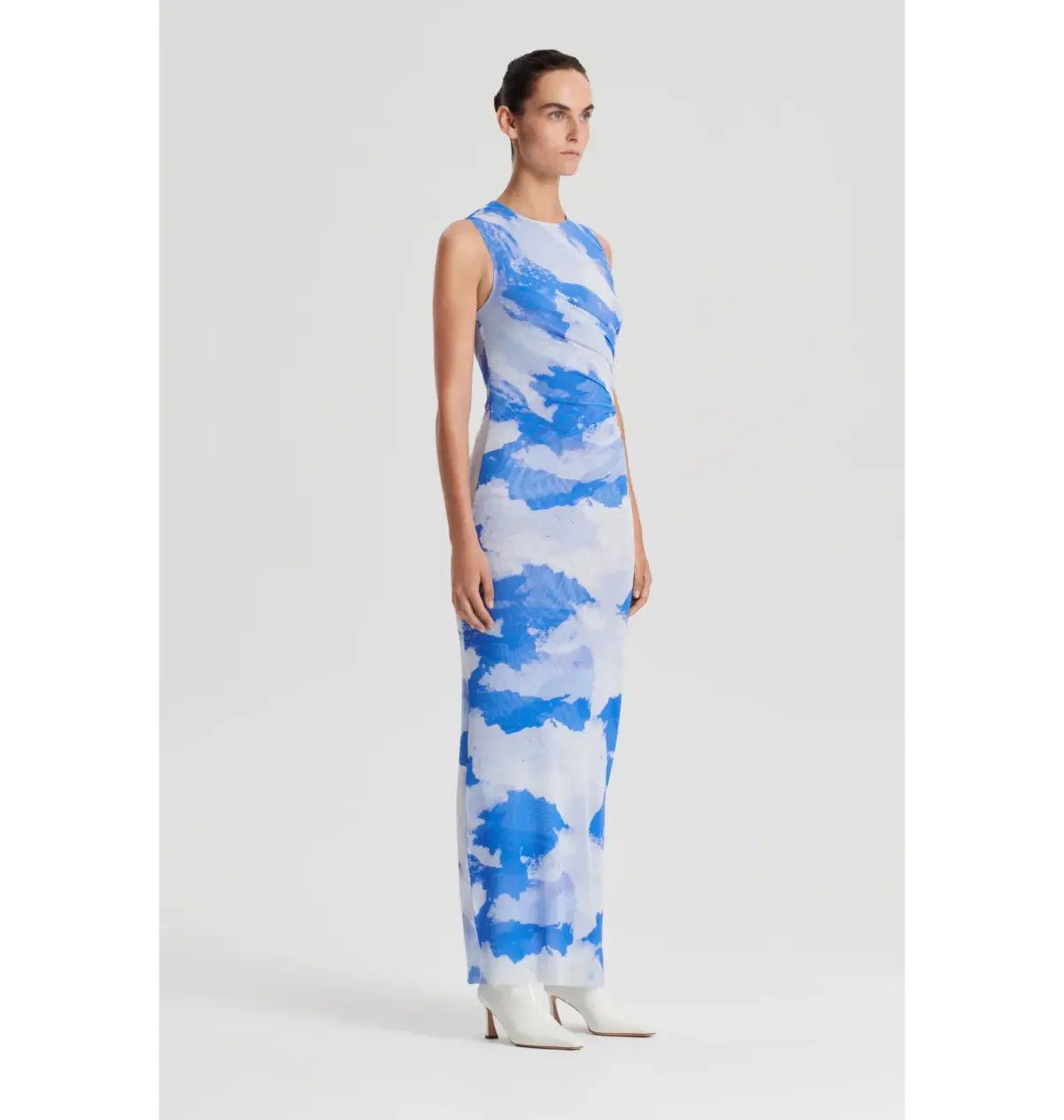 Scanlan Theodore Italian Cloud Print Dress Blue Size AU 6 photo 2