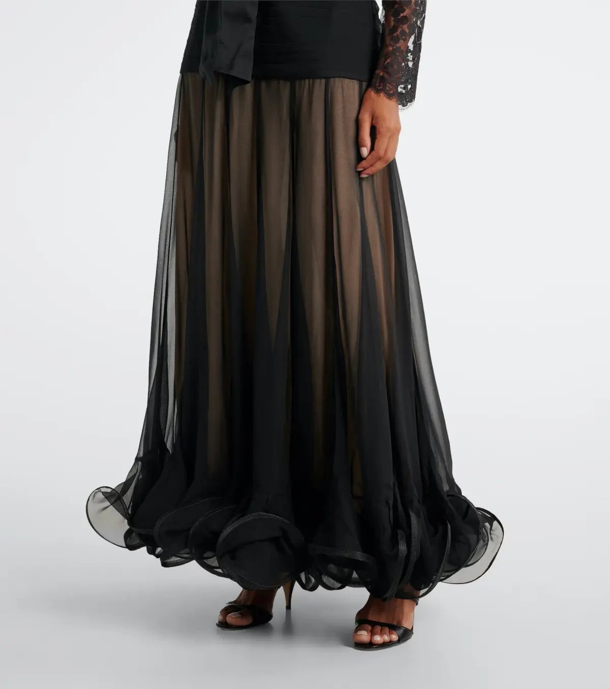 Zimmermann Illustration Flounce Gown Black Size 0 / AU 8 photo 5