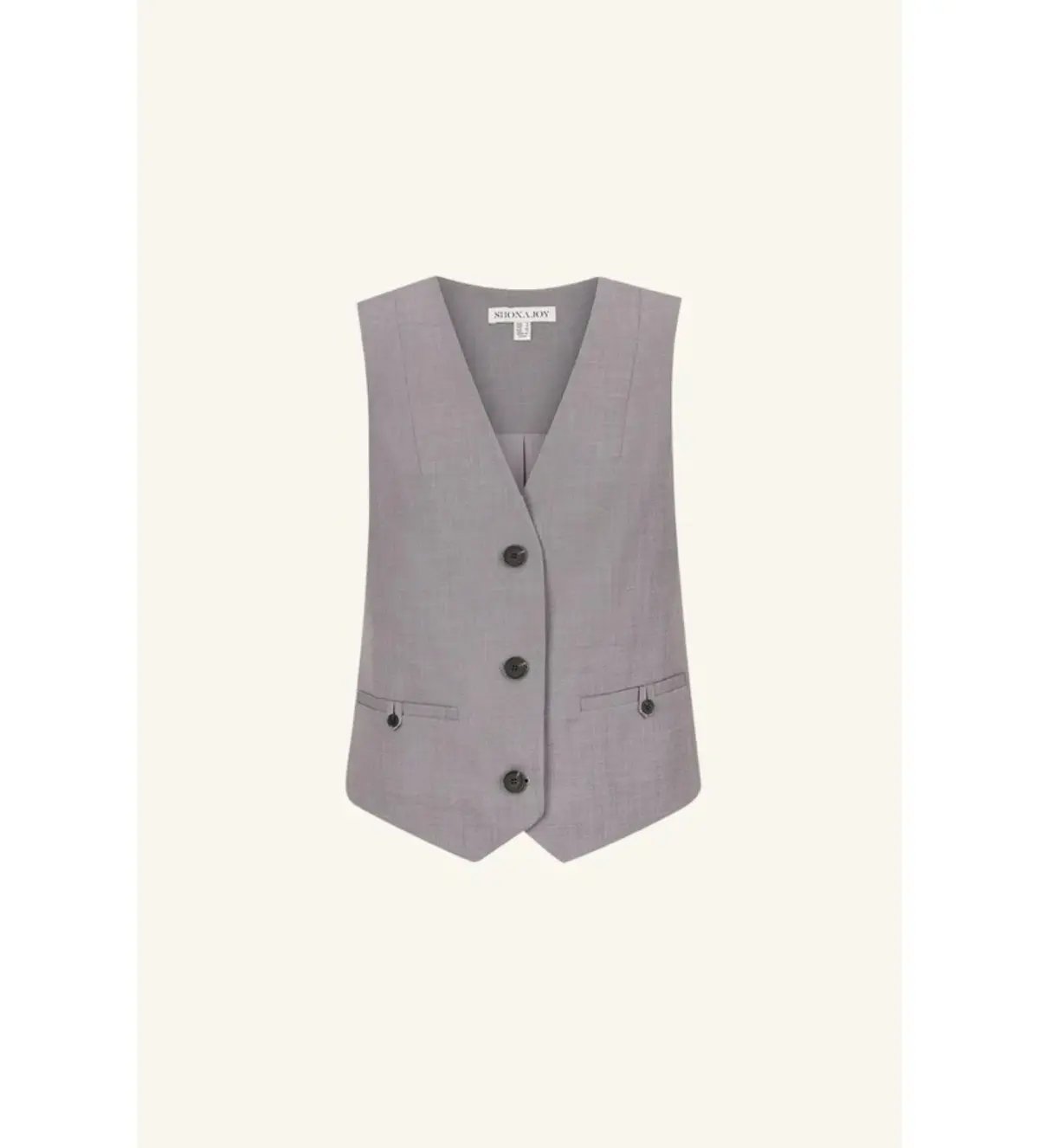 Shona Joy Asher Oversized Tailored Vest in Steel Grey Size AU 8 photo 6
