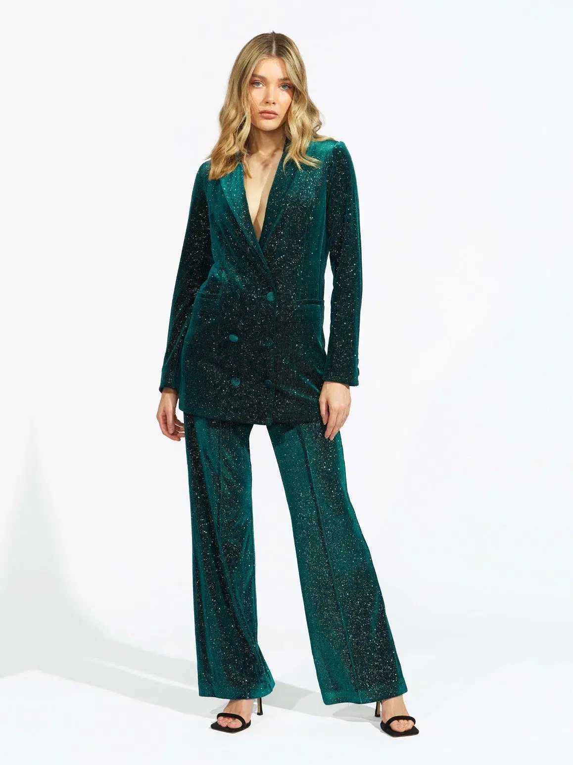 Alice McCall Midnight Magic Two-Piece Suit Forest Green Size 8/S photo 4