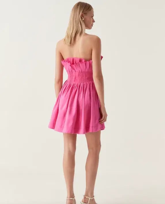 Aje Whisper Layered Mini Dress in Pink Size 6 photo 3