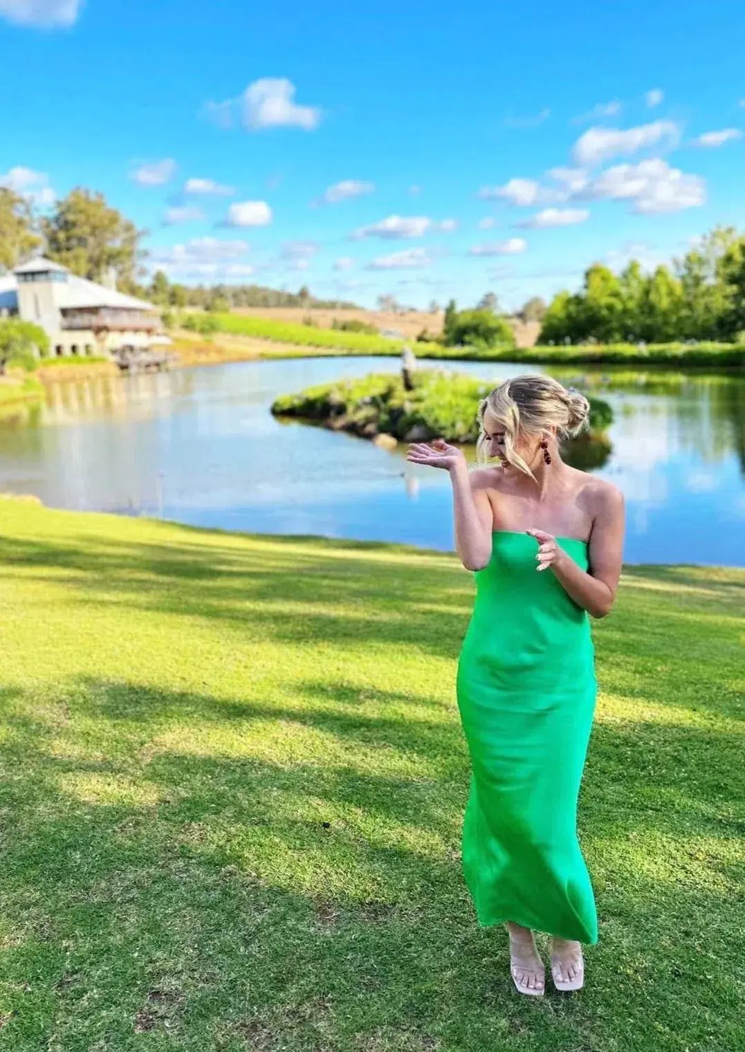 Bec and Bridge Moondance Dress Maxi Emerald Size AU 8 photo 2