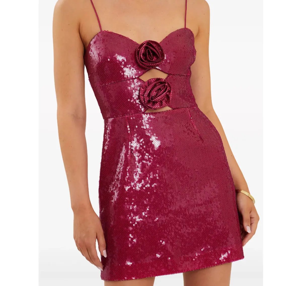 Rebecca Vallance Courtney Mini Dress Magenta Size 8 photo 3