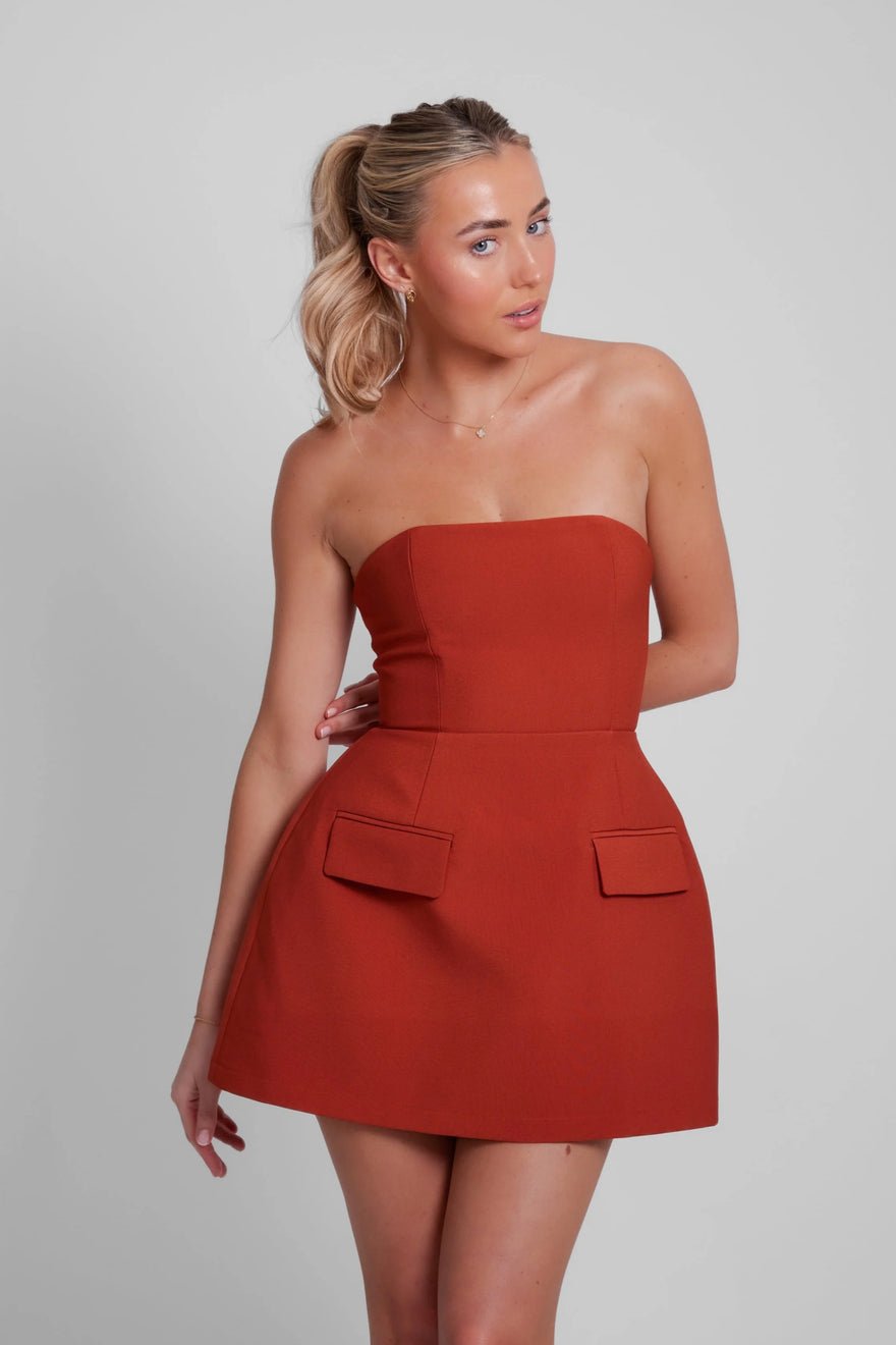Odd Muse The Ultimate Muse Strapless Dress - Rust photo 4