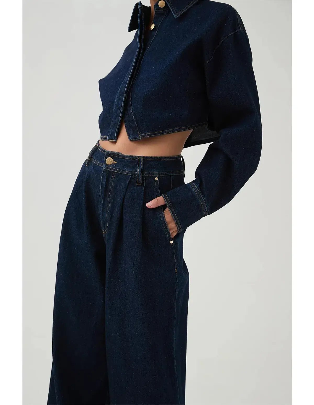 Aje Junee Tailored Denim Pants Size 10 photo 4