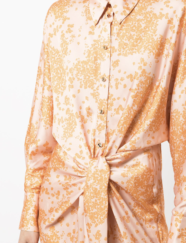 EVERTON FLORAL PRINT SHIRT DRESS BY ACLER ORANGE photo 4