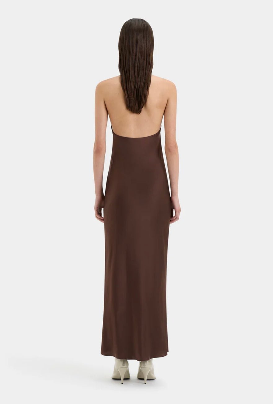 Sir The Label Como Twist Dress In Chocolate photo 3