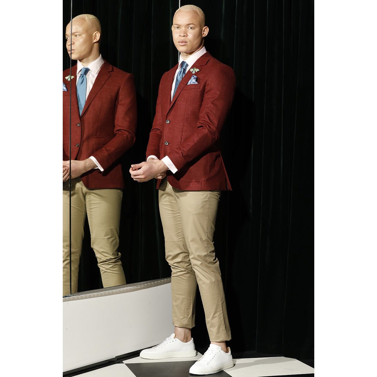 Daniel Hechter Burgundy Linen Jacket photo 3