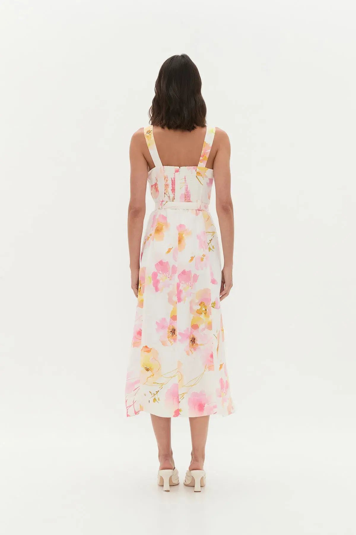 AJE ZARIE MIDI DRESS in WILDFLOWERS SIZE 6 photo 4