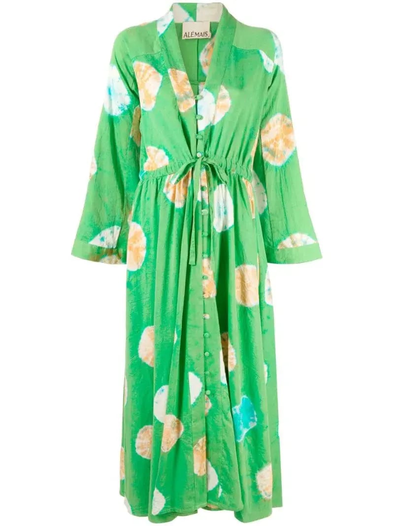 Alemais Sutton Tie Dye Maxi Pool Dress Green Size 8 photo 3