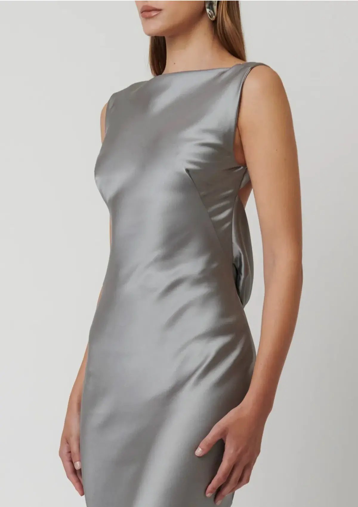 Effie Kats Karolina Gown Platinum Size 10 photo 2