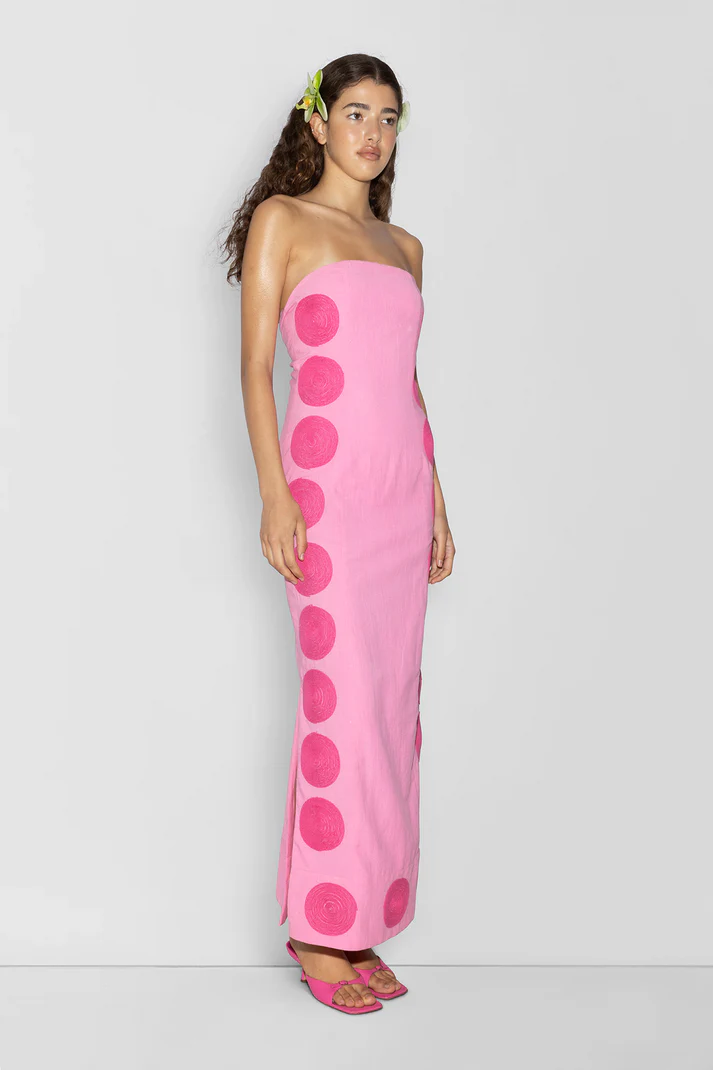 THE WOLF GANG FILIPA EMBROIDERED MAXI DRESS - FLOSS photo 6