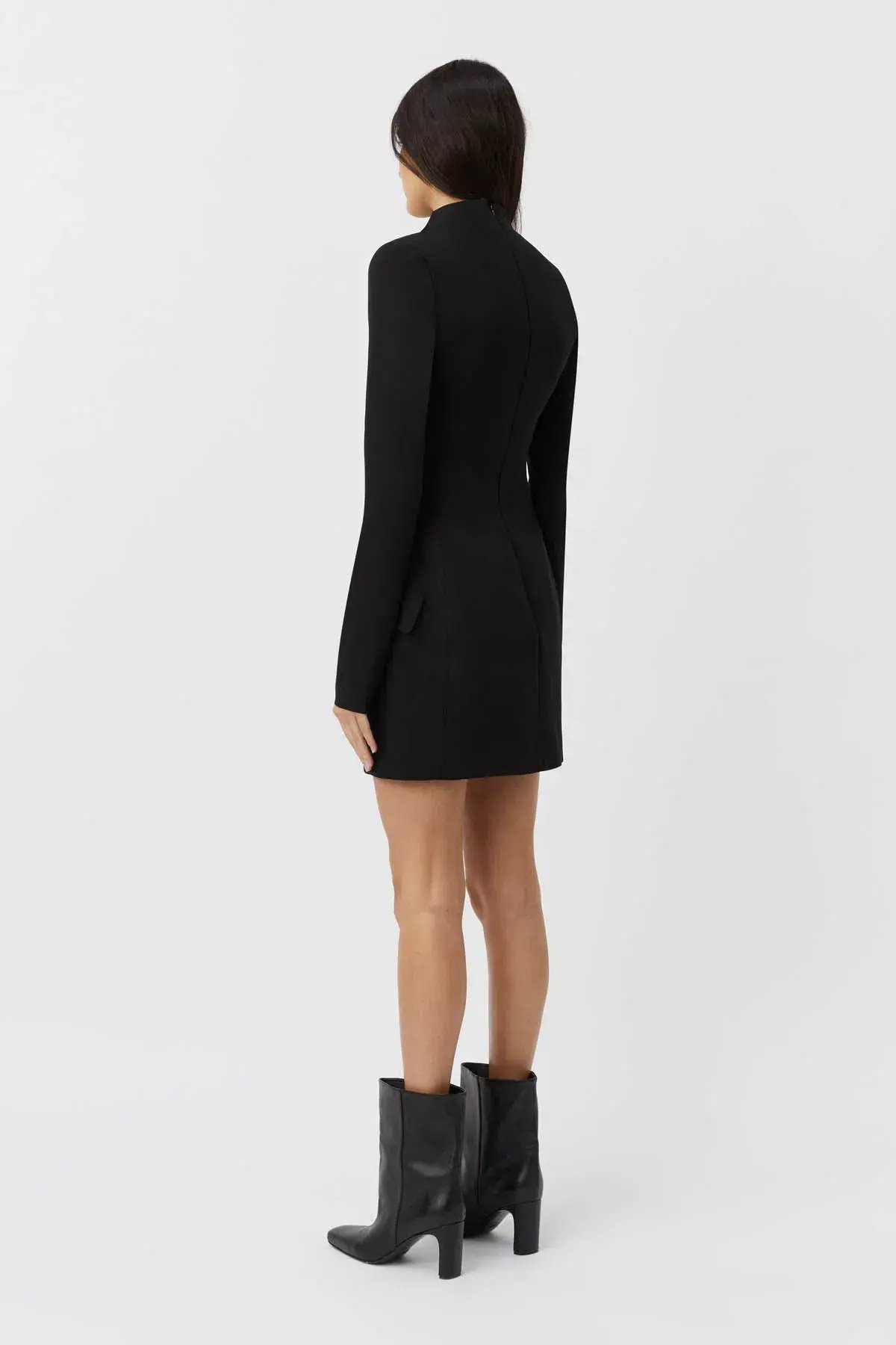 Camilla and Marc Ilona Long Sleeve Mini Dress Black Size 12 photo 3