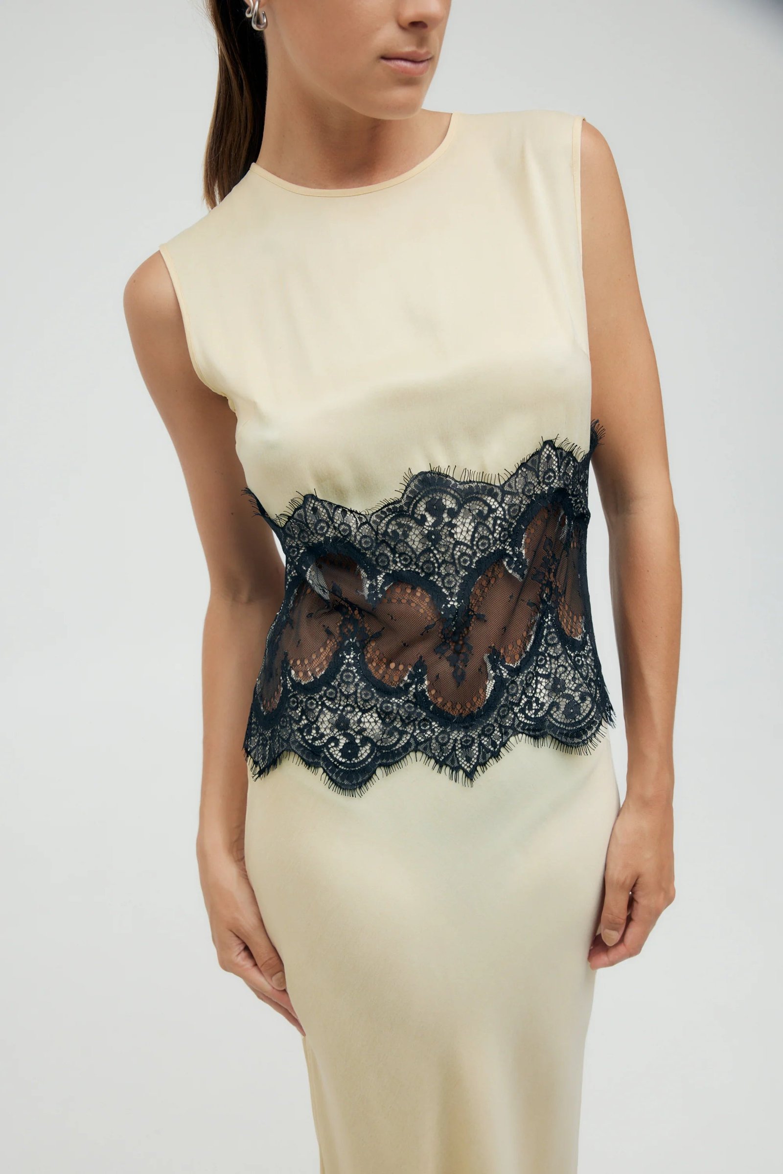 THIRD FORM VISIONS LACE TRIM TANK DRESS - MARSHMALLOW photo 5