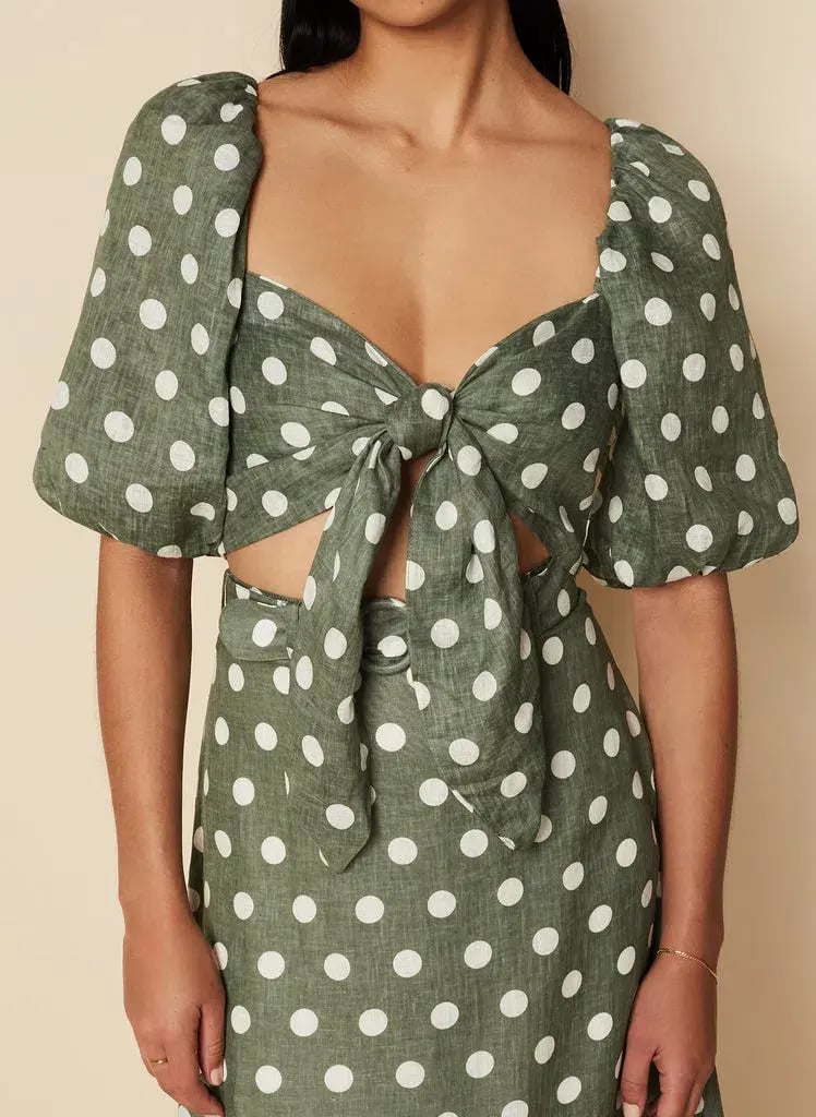 Faithful The Brand Idrisy Top and Devon Midi Skirt Set - Emelda Dot Print photo 3