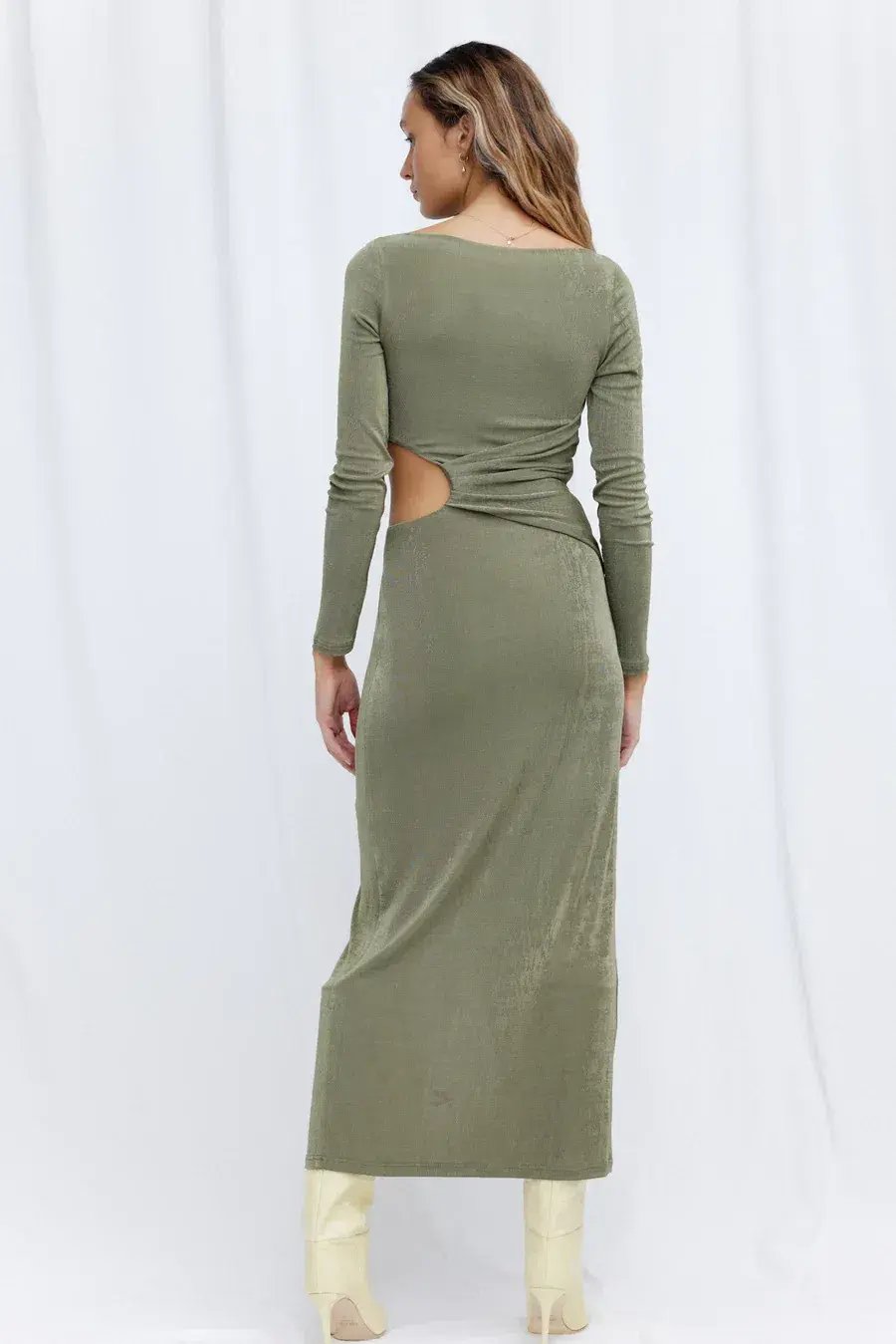Significant Other  Ivy Midi Dress Green Size 8 photo 3