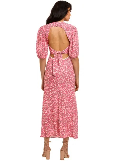 Rixo London Delilah Puff Sleeve Midi Dress Size M/AU12 photo 2