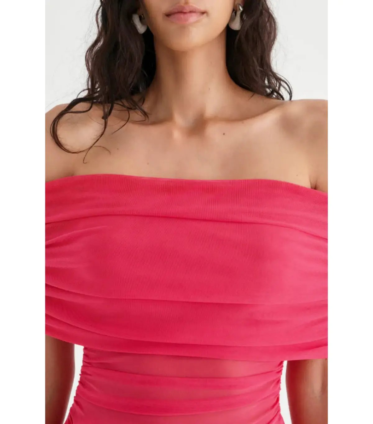 Benni Nico Off Shoulder Mini Dress in Watermelon Size AU 8 photo 2
