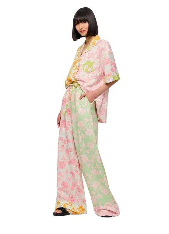 Leo Lin Anemone Splice Print Pants and Shirt Set Multi Size AU 16 photo 2
