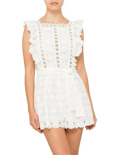 Zimmermann Kali Daisy Playsuit Ivory Size 0 / AU 8 photo 2