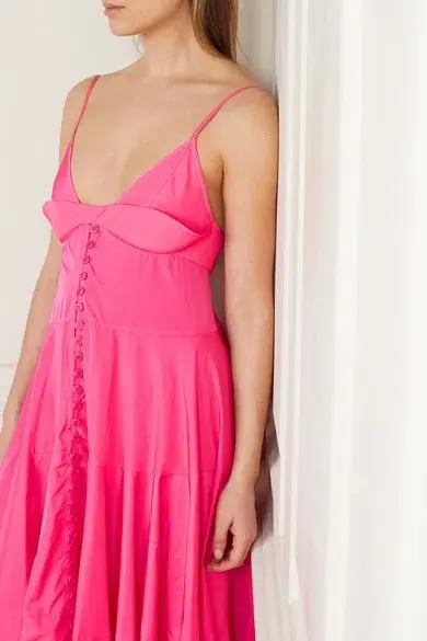 Jaquemus La Robe Manosque Maxi Dress Pink Size 10 photo 5
