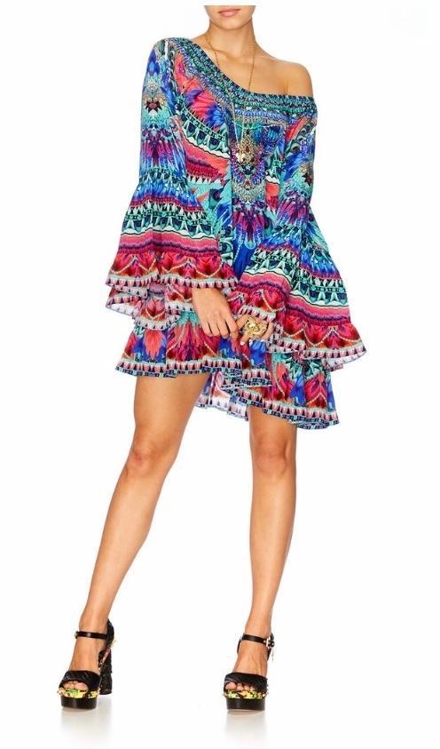 Camilla 'Skyfall' A Line Frill Dress Size M photo 4