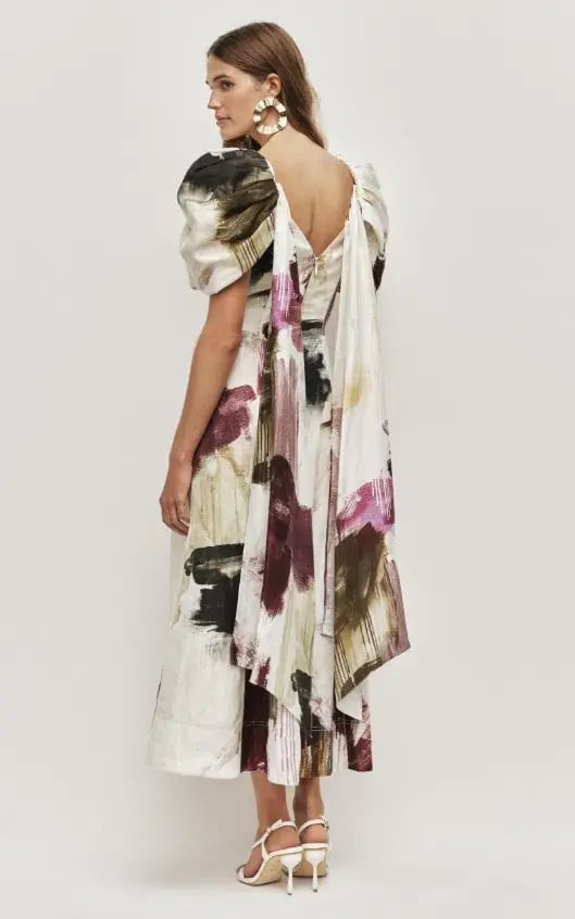 AJE Bisou Midi Dress Impressionist Size 14 photo 2